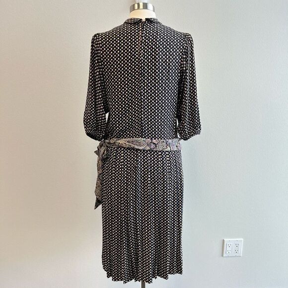 Vintage 80s Tarus II Women’s 10 Victorian Tie Midi Dress Cottagecore Floral USA - Picture 6 of 14